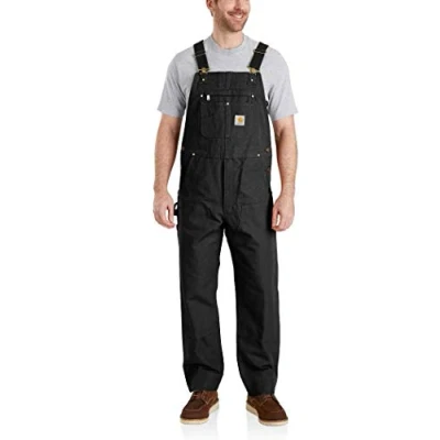 Bild av Carhartt Herr avslappnad passform anka haklapp overall, Svart, 30W / 30L