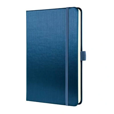 Bild av Sigel Co403 Premium Fodrad Anteckningsbok, A5, Inbunden, Blå Metallic, Tillverkad av Hållbart Papper Conceptum