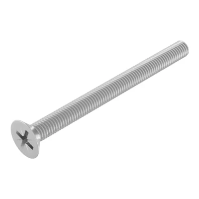 Bild av SECCARO försänkt skruv M5 x 60 mm, rostfritt stål V2A VA A2, DIN 965, korsslits/PZ, helgängad, 20 stycken