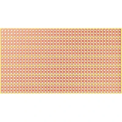 Bild av Rademacher 790 1 3 strip rutnät tryckt kretskort (25 st.) Papper 50 x 100 mm, stigning 2,54 39 spår punkt kedjelinader, kopparbeläggning på ena sidan 35 µm, PCB 1,6 mm tjock, gul