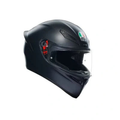 Bild av AGV K1 S E2206 motorcykelhjälm, män ECE helvisir racingstil med aerodynamisk spoiler, reptåligt visir, 190 synfält, Intercom Ready, mattsvart