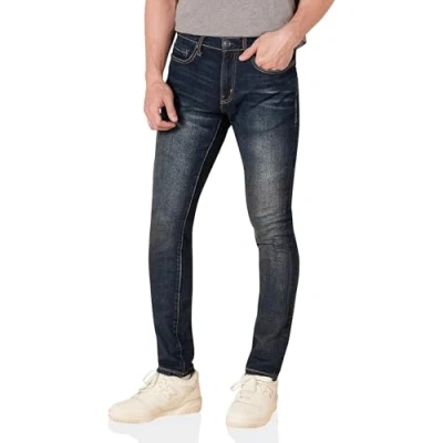 Bild av Amazon Essentials Herr Skinny Fit Stretch Jean, Mörk Tvätt, 34 B x 31 L