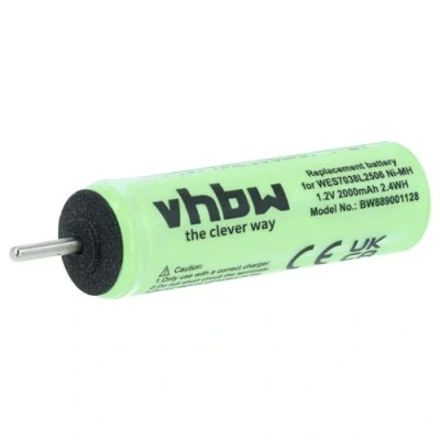 Bild av vhbw Batteri kompatibelt med Panasonic ES 6002, 6003, ES6003, ES7006, ES7013, ES7015, ES7016 rakapparat (2000 mAh, 1,2 V, NiMH)