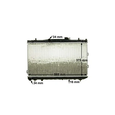 Bild av MAHLE ORIGINAL CR 1897 000S Kylare, motorkylning 669mm 375mm 16mm Kylflänsar lödda
