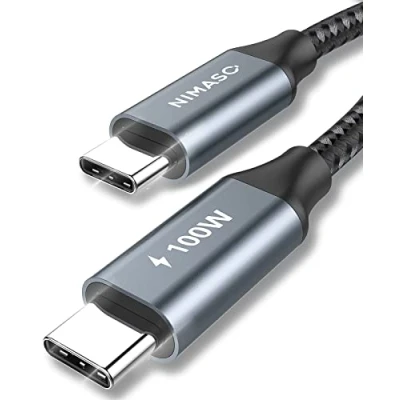 Bild av NIMASO USB C till kabel 1M, Typ 100W 20V/5A PD snabbladdningskabel med E Mark chipladdkabel och datakabel för MacBook Pro, Air, iPad ChromeBook Pixel, Samsung Galaxy S23/S22