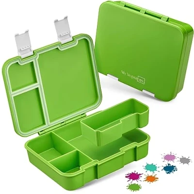 Bild av My Vesperbox Jin Bento Box barn matlåda extremt robust brödlåda, perfekt för dagis och skola, grön
