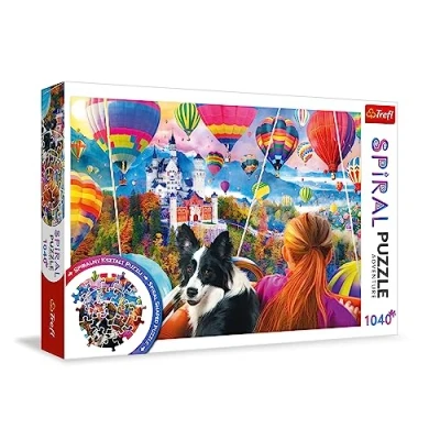 Bild av Trefl Puzzle Spiral: Balloon Festival 1040 Elements Spiral Shape, Curly Images, Colorful Balloons, Creative Entertainment, Fun for Adults and Children from 12 Years Old
