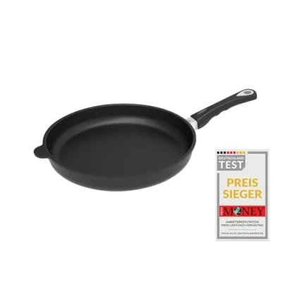 Bild av AMT Gastrogjuten stekpanna 32 cm Ø vridbar panna 4 hög, fast handtag, lämplig för induktion, Lotan® non stick finish, gjutjärnspanna (aluminiumgjutning), AMZN I 432