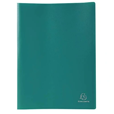 Bild av Exacompta Ref 8553E 1 OPAK dokumenthållare 50 antireflexfickor 100 vyer för A4 format mått 24 x 32 cm flexibelt omslag i polypropylen mörkgrön färg