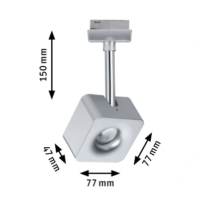 Bild av Paulmann URail Cube LED spotlight dimbar krom