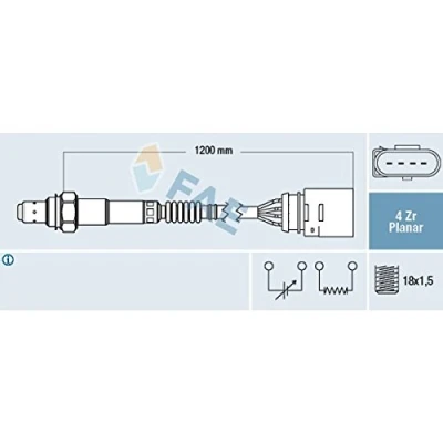 Bild av FAE 77144 Sonde lambda AUDI: A4 B5 Berline, A6 C5 Avant, VOLKSWAGEN: Passat Break