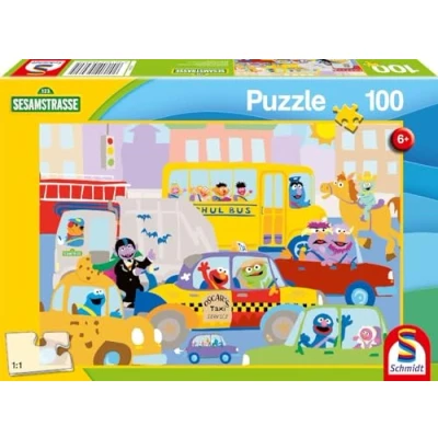 Bild av Schmidt Spiele 56460 Sesam Street Trace, Trafik, 100 bitar barnpussel normal