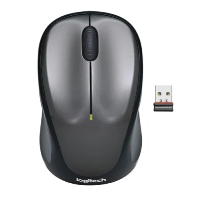 Bild av Logitech M235 trådlös mus, 2,4 GHz med USB Unifying mottagare, 1000 DPI optisk avläsning, 12 månaders batteri, kompatibel PC, Mac, bärbar dator, Chromebook Grå