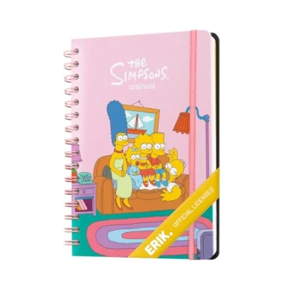 Bild av Grupo Erik A5 Academic Diary 2025 2026 Week To View The Simpsons Back School Planner Student, Mid Year Gifts