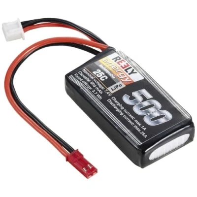 Bild av Reely RC Batteripack (LiPo) 7.4 V 500 mAh Antal celler: 2 25 C Softcase BEC
