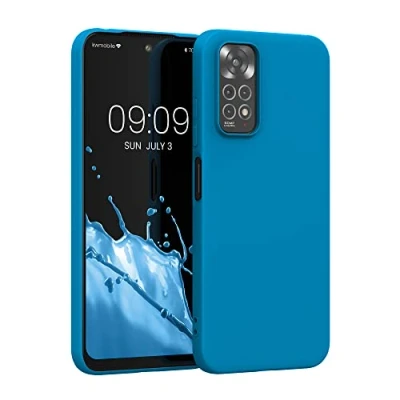 Bild av kwmobile Fodral kompatibelt med Xiaomi Redmi Note 11/Note 11S mjukt silikonfodral ljusblått