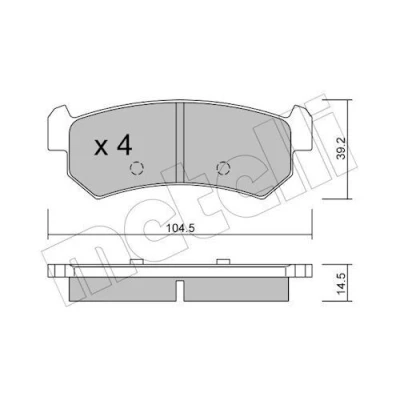Bild av Bromsbeläggsats, Bakaxel, chevrolet,daewoo,suzuki, 55500 85Z00, 96405131