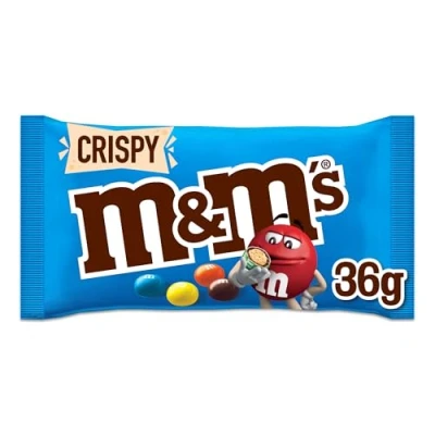 Bild av M&amp;M&#039;S Crispy Påse, chokladlinser med krispig kärna, påskchoklad, 24 pack (24 x 36 g)