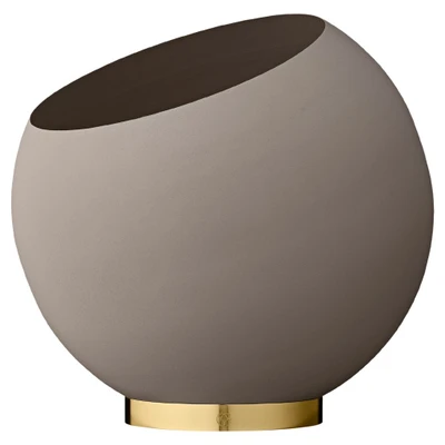 Bild av AYTM Globe blomkruka, Ø 37 cm, gråbrun, aluminium, stål