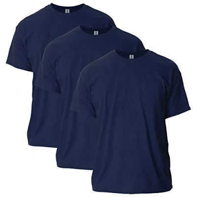 Bild av GILDAN herr T shirt Ultra i bomull, stil G2000, Navy (Confezione Da 3), S