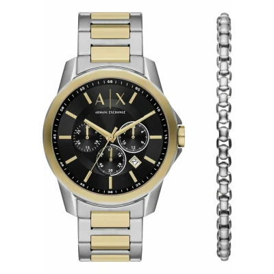 Bild av Armani Exchange SETS Analog Quarz Kronografklockor, Storlek: One Size, Silber coloured