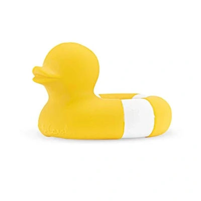 Bild av Oli &amp; Carol badleksak i naturgummi, floatie gul, 10 cm