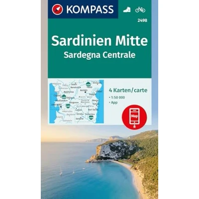 Bild av KOMPASS Wanderkarten Set 2498 Sardinien Mitte / Sardegna Centrale (4 Karten) 1:50.000: inklusive Karte zur offline Verwendung in der App. Fahrradfahren.