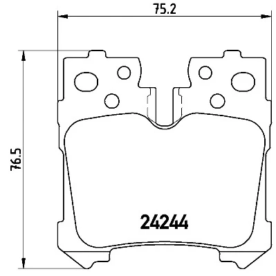 Bild av BREMBO P 83 076 Jeu de plaquettes frein préparé pour indicateur d&#039;usure sans accessoires LEXUS: LS IV