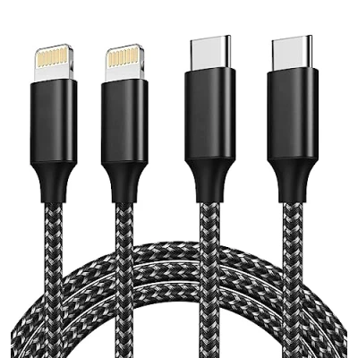 Bild av IDISON USB C Lightning kabel, MFi certifierad typ iPhone laddningskabel 2 m pack, Power Delivery Apple snabbladdningskabel 14/14 Pro/13/13 Mini/12/12 Pro MAX/XS/XR/SE/iPad
