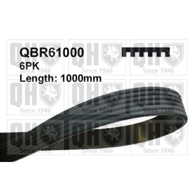 Bild av QUINTON HAZELL QBR61000 Courroie Poly V 1000 6 PEUGEOT: 307 3/5 portes, 308 I 407 Berline, CITROËN: C4 C5 3, III Break