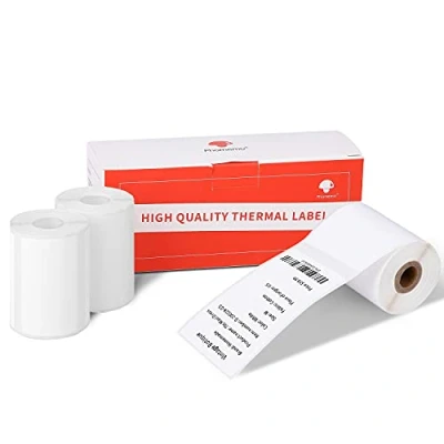 Bild av Phomemo M110/M120 Printer Labels 3 rullar 50x80mm Självhäftande termiska etiketter, etikettpapper för M110/M120/M220/M200 Label Maker streckkod, adress, kläder