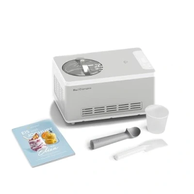 Bild av SPRINGLANE glassmaskin &amp; yoghurtberedare Elisa 2,0 L med självkylande kompressor 180 W, rostfritt stål kyl och värmefunktion, inklusive recepthäfte