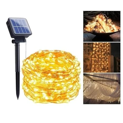 Bild av INF LED ljusslinga med solcell 10 meter