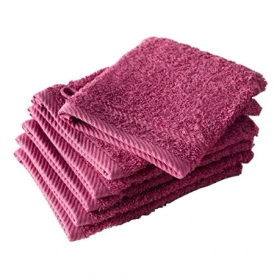 Bild av De Witte Lietaer 194825 tvättlappar set 6 TLG, bomull, fuchsia, 15 x 22 cm