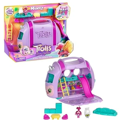 Bild av Trolls 3 DreamWorks Rhonda play and show set med 10 Mineez figurer, 24306, flerfärgad