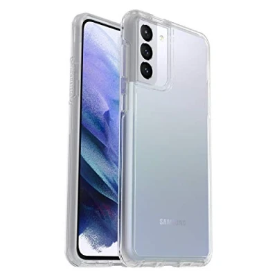 Bild av OtterBox Symmetry Clear skal för Samsung Galaxy S21+ 5G, stöttåligt, fallsäkert, skyddande tunt skal, testad till militärstandard x3, antimikrobiellt skydd, Klar, Utan Förpackning