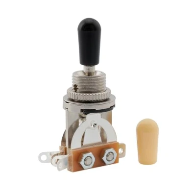 Bild av Musiclily Metrisk 3 läges Kort Toggle Switch för Les Paul Style Elgitarr, Krom med Svart Knopp