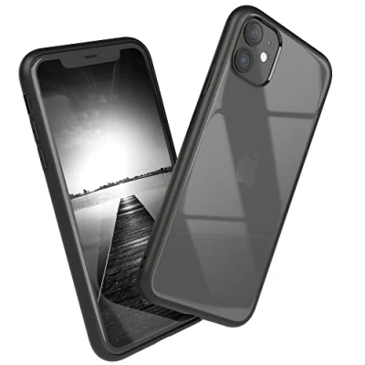 Bild av EAZY CASE klar hybrid stötfångare fodral kompatibelt med iPhone 11, mobiltelefonfodral ultrakollisionsskydd, stötsäkert och reptåligt, tunt skyddsfodral kameraskydd, smalt skydd