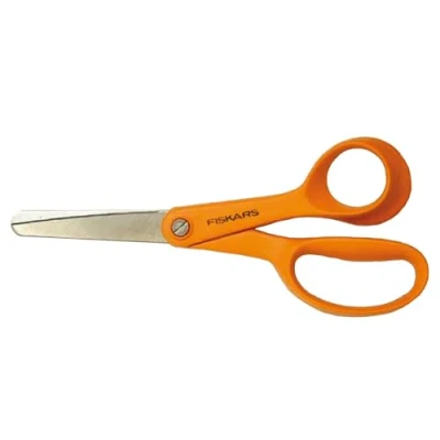 Bild av Fiskars barnsax, från 8 år, längd: 13 cm, för högerhänta, Rostfria stålblad/plasthandtag, orange, Classic, 1005166
