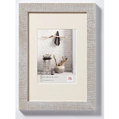 Bild av walther design tavelram ljusgrå 15 x 20 cm med passepartout, Hem träram HO520X