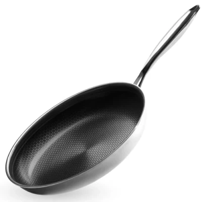 Bild av ONYX stekpanna 20 cm belagd induktion och alla typer av spisar reptålig non stick yta 3 lager rostfritt stål/aluminium ugnssäker upp till 260 C PFAS fri