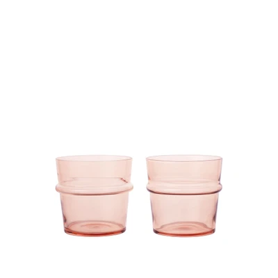 Bild av Ferm Living Boya Low Glasses Glas Set of 2 Blush W8.8 x D8.8 H8 cm