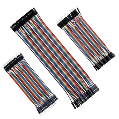 Bild av Jumper Wire 40 x 10 cm, 20 man till kvinna, att mala, kvinna honjumper, wires breadboard, kabelpluggar 28 AWG trådbroar för M2M/F2F Arduino