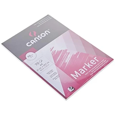 Bild av Canson Marker A4 dyna inklusive 70 ark gsm layout blödningsbeständigt papper: högvit och ultramjuk