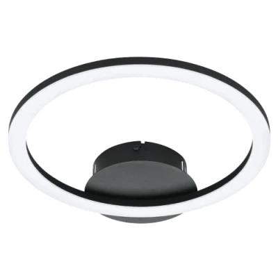Bild av EGLO connect z Smart Home LED taklampa Parrapos Z, ZigBee, app och röststyrning Alexa, ljusfärg justerbar (varm vit kall vit), dimbar, belysning svart vit, 34 x 30 cm