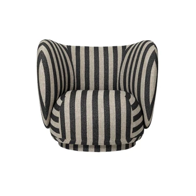 Bild av Ferm Living Rico Lounge Chair Fåtölj Louisiana Sand/Black W87 x H76,5 D76 SH41 cm