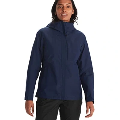 Bild av Marmot Wm&#039;s Minimalist GORE TEX Jacket, Vattentät regnjacka, andningsaktiv regnjacka med huva, lätt Hardshell Windbreaker för vandring och cykling, Kvinnor, Arctic Navy, XL