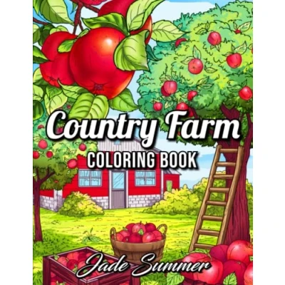 Bild av Country Farm Coloring Book: for Adults with Playful Animals, Beautiful Flowers, and Nature Scenes Relaxation