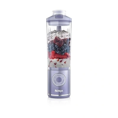 Bild av Ninja Blast Max bärbar mixer, 570 ml, blender med laddningsbart batteri, mixningsbägare &amp; läckfritt lock, 3 mixningslägen, gör smoothies, proteinshakes, mixar is fryst frukt, lavendel, BC251EULD