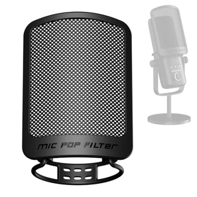 Bild av Popfilter, AOKEO popfilter för mikrofon sånginspelning, YouTube videor, streaming, kompatibel med de flesta mikrofoner